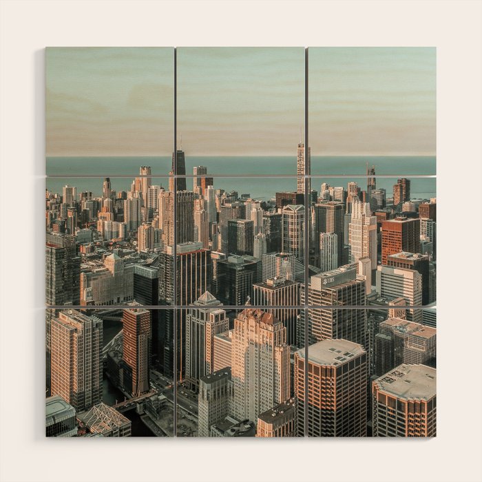 Chicago Skyscrapers Wood Wall Art Gallery Image 1