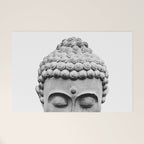 Shy Buddha - Black and White Photography Welcome Mat Gallery Image 1