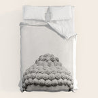 Shy Buddha - Black and White Photography Duvet Cover Gallery Image 6