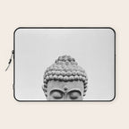Shy Buddha - Black and White Photography Laptop Sleeve Gallery Image 1