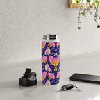Purple Violet Luna Moths Water Bottle Gallery Image 4
