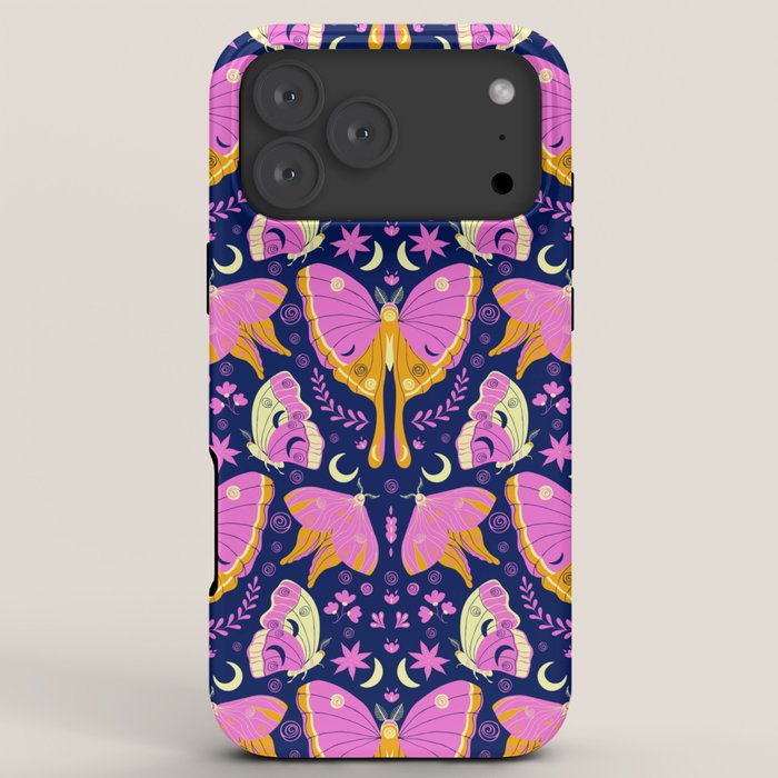 Purple Violet Luna Moths iPhone Case Gallery Image 8