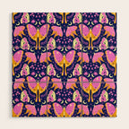 Purple Violet Luna Moths Wood Wall Art Gallery Image 1