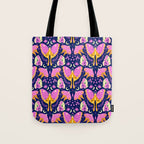 Purple Violet Luna Moths Tote Bag Gallery Image 1