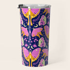 Purple Violet Luna Moths Travel Mug Gallery Image 3
