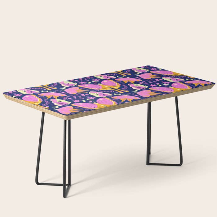 Purple Violet Luna Moths Coffee Table Gallery Image 1