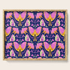 Purple Violet Luna Moths Serving Tray Gallery Image 1