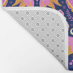 Purple Violet Luna Moths Bath Mat Gallery Image 2