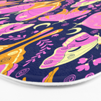 Purple Violet Luna Moths Bath Mat Gallery Image 3