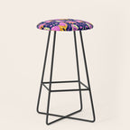 Purple Violet Luna Moths Stool Gallery Image 1