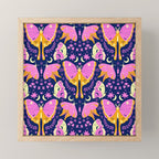 Purple Violet Luna Moths Mini Art Print Gallery Image 1