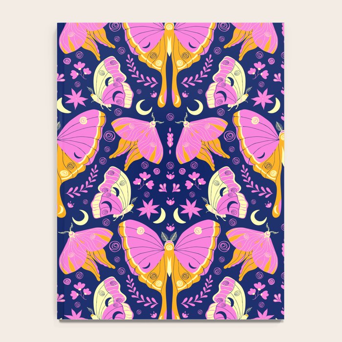 Purple Violet Luna Moths Notebook Gallery Image 4