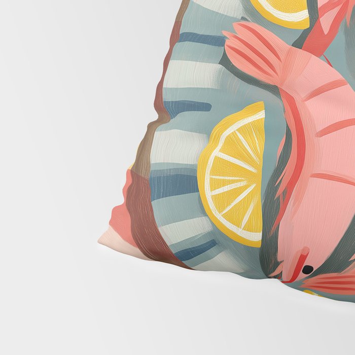 Shrimp Picnic Pillow Sham Gallery Image 4