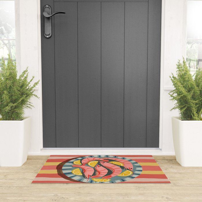 Shrimp Picnic Welcome Mat Gallery Image 3