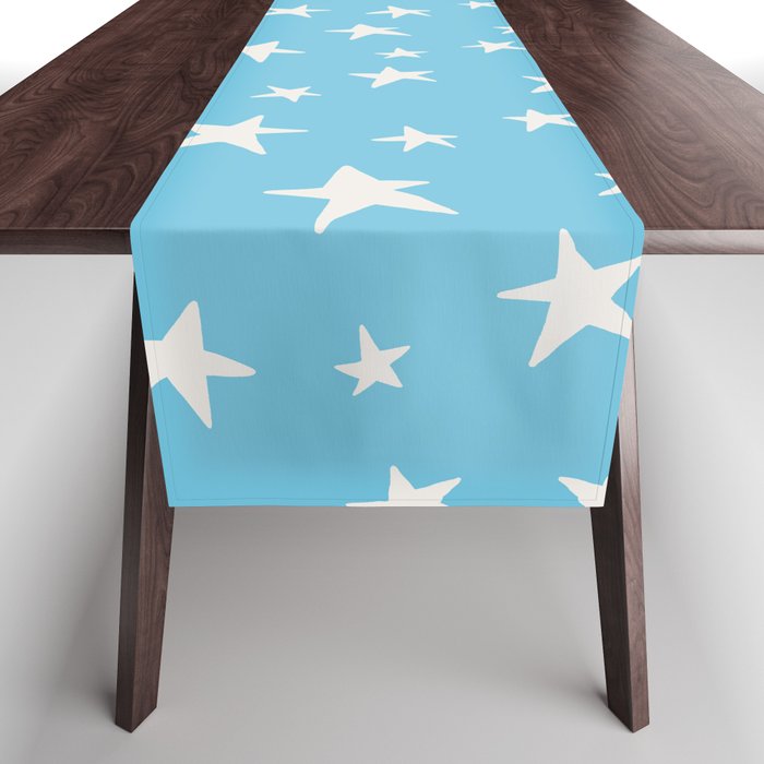 Stars Sky Blue Table Runner Gallery Image 1