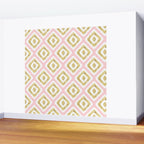 Pink & Gold Ikat Pattern Wall Mural Gallery Image 2