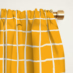 Criss Cross Stripes - Saffron Yellow Window Curtain Gallery Image 2