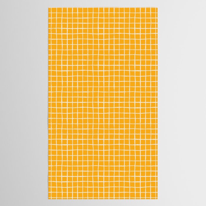Criss Cross Stripes - Saffron Yellow Tablecloth Gallery Image 2