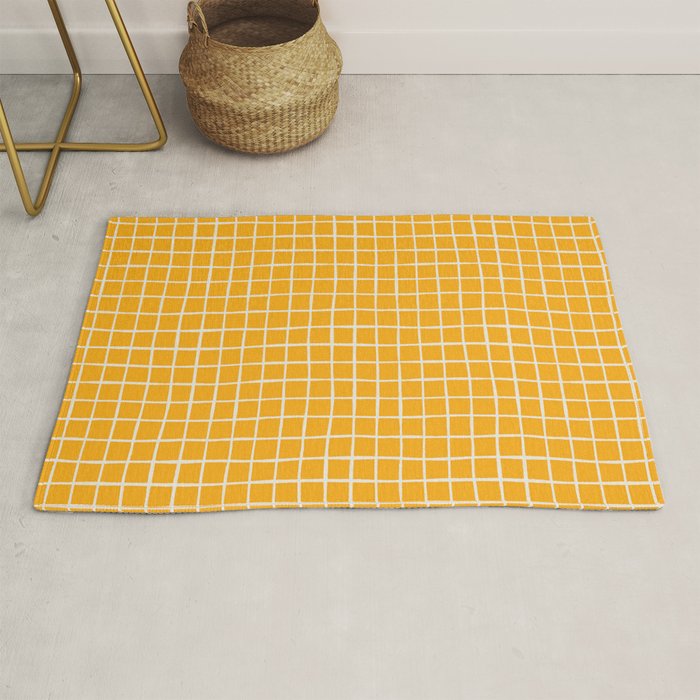 Criss Cross Stripes - Saffron Yellow Rug Gallery Image 1