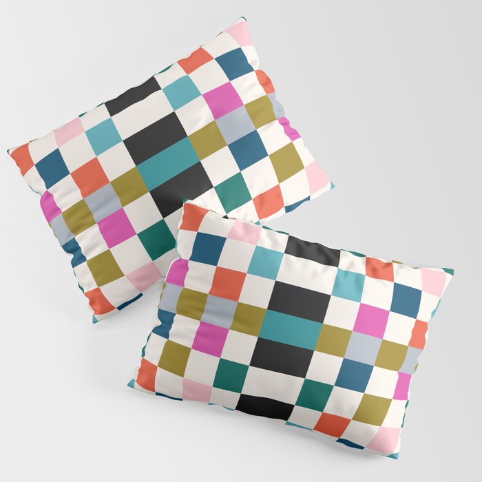 Colorful Checkerboard Pillow Sham Gallery Image 3
