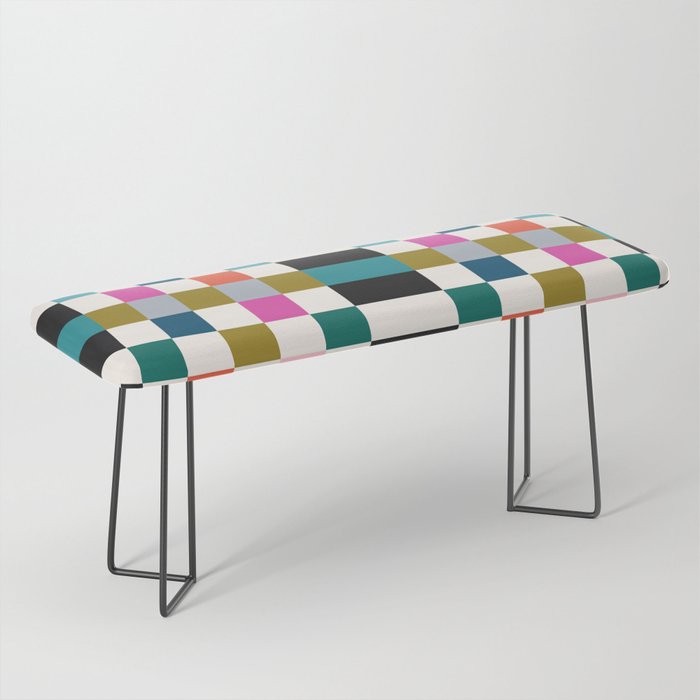 Colorful Checkerboard Bench Gallery Image 1