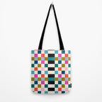 Colorful Checkerboard Tote Bag Gallery Image 2