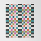 Colorful Checkerboard Throw Blanket Gallery Image 2