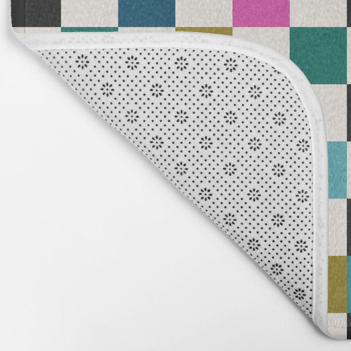 Colorful Checkerboard Bath Mat Gallery Image 2