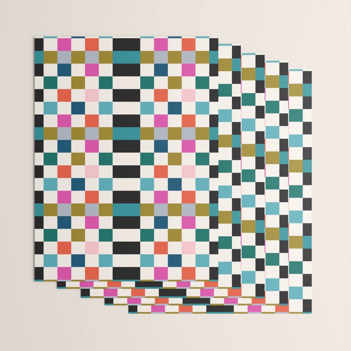 Colorful Checkerboard Wrapping Paper Gallery Image 3