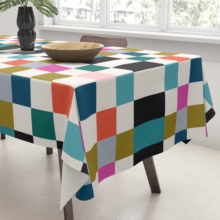 Colorful Checkerboard Tablecloth Gallery Image 3