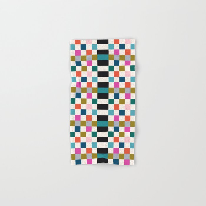 Colorful Checkerboard Bath Towel Gallery Image 1