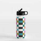 Colorful Checkerboard Water Bottle Gallery Image 1