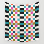 Colorful Checkerboard Wall Tapestry Gallery Image 4