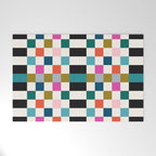 Colorful Checkerboard Welcome Mat Gallery Image 1