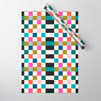 Colorful Checkerboard Wrapping Paper Gallery Image 1