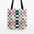 Colorful Checkerboard Tote Bag Gallery Image 1