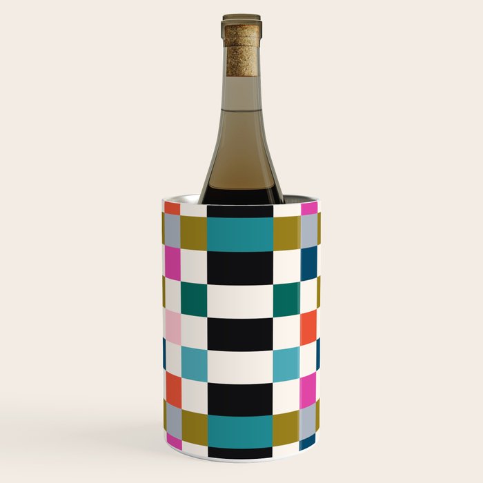 Colorful Checkerboard Wine Chiller Gallery Image 1