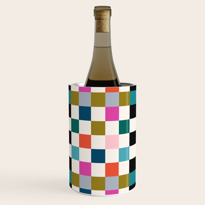 Colorful Checkerboard Wine Chiller Gallery Image 3
