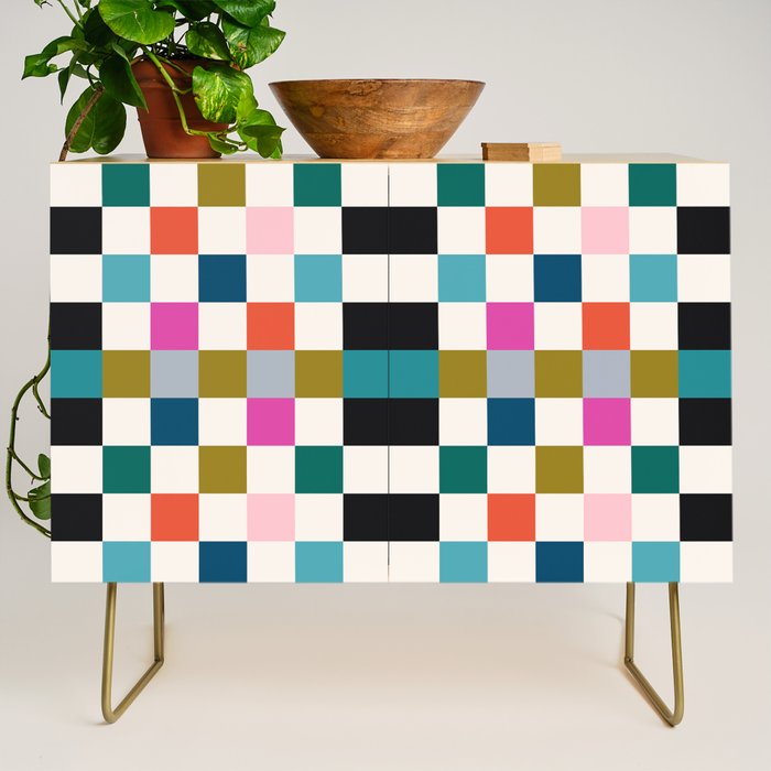 Colorful Checkerboard Credenza Gallery Image 1