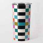 Colorful Checkerboard Travel Mug Gallery Image 1
