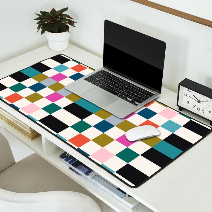 Colorful Checkerboard Desk Mat Gallery Image 2