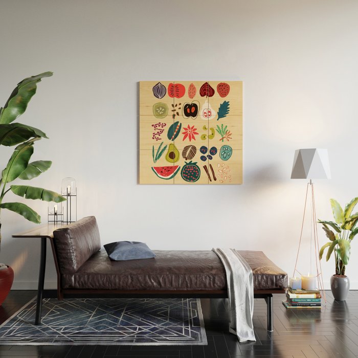 Fruit and Spice Rack Wood Wall Art Gallery Image 2