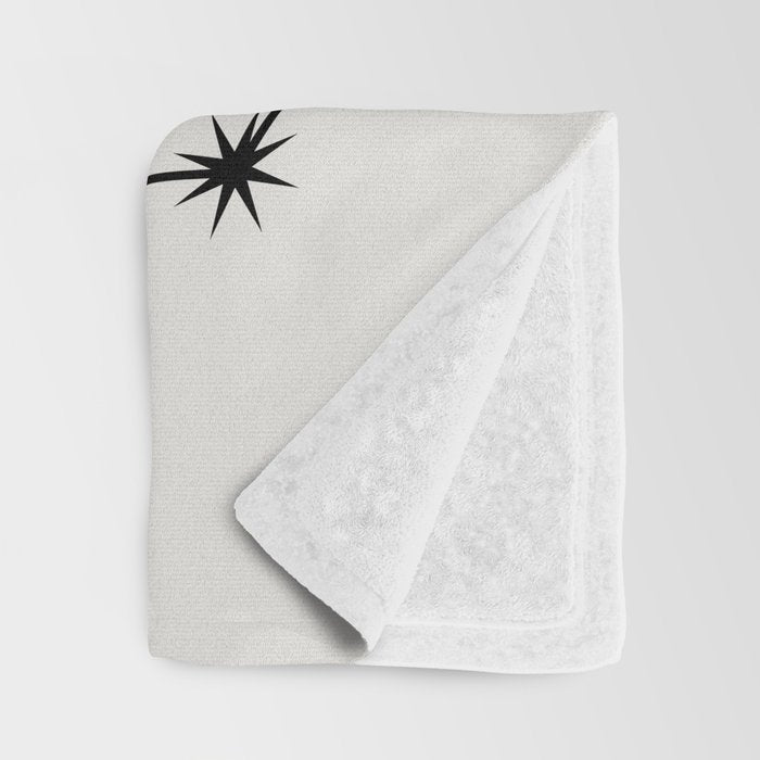 Capricorn Zodiac Star Constellation Line Art White Throw Blanket Gallery Image 3