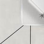 Capricorn Zodiac Star Constellation Line Art White Wall Tapestry Gallery Image 3