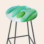 Sea Glass Cairn Watercolor Stool Gallery Image 2