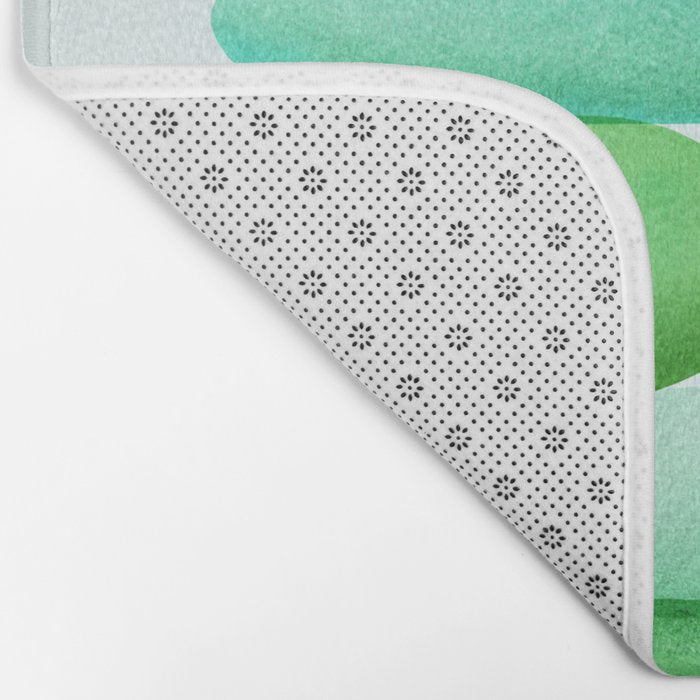 Sea Glass Cairn Watercolor Bath Mat Gallery Image 2