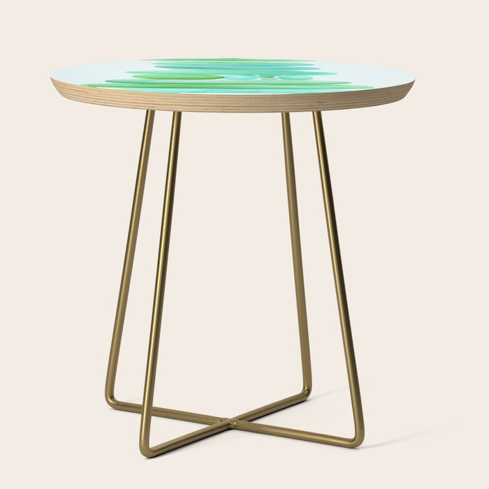 Sea Glass Cairn Watercolor Side Table Gallery Image 1