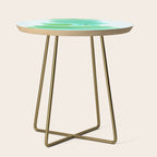 Sea Glass Cairn Watercolor Side Table Gallery Image 1