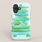 Sea Glass Cairn Watercolor iPhone Case Gallery Image 1