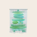 Sea Glass Cairn Watercolor Wall Hanging Gallery Image 1